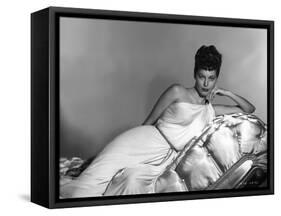 ONE TOUCH OF VENUS, 1948 directed by WILLIAM A. SEITER Ava Gardner (b/w photo)-null-Framed Stretched Canvas