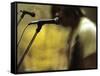 One Toy Soldier at Microphone-Phil Sharp-Framed Stretched Canvas