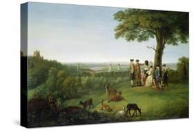 One Tree Hill, Greenwich, with London in the Distance, 1779 (Oil on Panel)-John Feary-Stretched Canvas