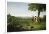 One Tree Hill, Greenwich, with London in the Distance, 1779 (Oil on Panel)-John Feary-Framed Giclee Print