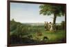 One Tree Hill, Greenwich, with London in the Distance, 1779 (Oil on Panel)-John Feary-Framed Giclee Print