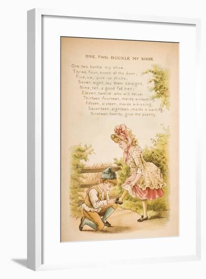 One, Two, Buckle My Shoe, from 'Old Mother Goose's Rhymes and Tales', Published by Frederick…-Constance Haslewood-Framed Giclee Print