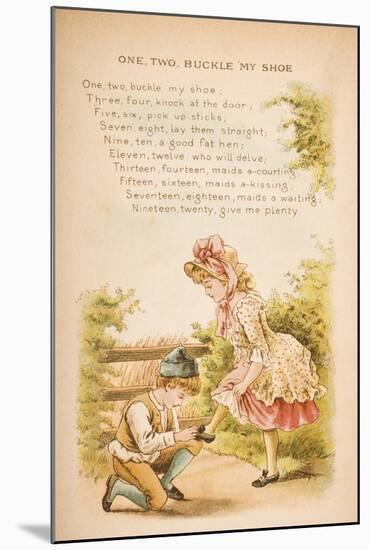 One, Two, Buckle My Shoe, from 'Old Mother Goose's Rhymes and Tales', Published by Frederick…-Constance Haslewood-Mounted Giclee Print