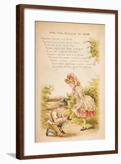 One, Two, Buckle My Shoe, from 'Old Mother Goose's Rhymes and Tales', Published by Frederick…-Constance Haslewood-Framed Giclee Print