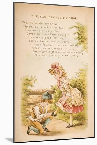 One, Two, Buckle My Shoe, from 'Old Mother Goose's Rhymes and Tales', Published by Frederick…-Constance Haslewood-Mounted Giclee Print