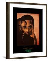 One Vision, Malcolm X and Martin Luther King Jr.-Bernard Stanley Hoyes-Framed Art Print