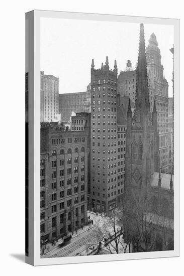 One Wall Street and Trinity Church, 1911-Moses King-Stretched Canvas