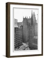 One Wall Street and Trinity Church, 1911-Moses King-Framed Photo