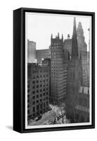 One Wall Street and Trinity Church, 1911-Moses King-Framed Stretched Canvas