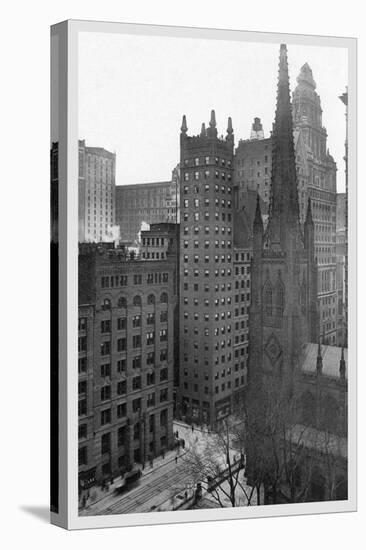 One Wall Street and Trinity Church, 1911-Moses King-Stretched Canvas