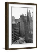 One Wall Street and Trinity Church, 1911-Moses King-Framed Art Print