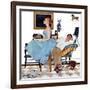 One Way Affair  - Saturday Evening Post "Leading Ladies", September 10, 1955 pg.23-George Hughes-Framed Giclee Print