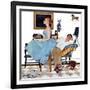 One Way Affair  - Saturday Evening Post "Leading Ladies", September 10, 1955 pg.23-George Hughes-Framed Giclee Print