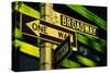 One Way and Broadway Signs-Jon Hicks-Stretched Canvas