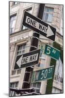 One Way and Fifth Avenue Signs, Manhattan, New York, USA-Stefano Politi Markovina-Mounted Photographic Print