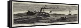 One Way of Going Out to the Cape, Gunboats Towed by a Transport-null-Framed Stretched Canvas