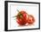 One Whole and One Halved Tomato with Drops of Water-Michael Löffler-Framed Photographic Print