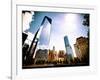 One World Trade Center (1WTC) and the 9/11 Memorial, Manhattan, New York, Vintage Colors-Philippe Hugonnard-Framed Photographic Print