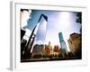 One World Trade Center (1WTC) and the 9/11 Memorial, Manhattan, New York, Vintage Colors-Philippe Hugonnard-Framed Photographic Print