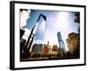 One World Trade Center (1WTC) and the 9/11 Memorial, Manhattan, New York, Vintage Colors-Philippe Hugonnard-Framed Photographic Print