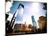 One World Trade Center (1WTC) and the 9/11 Memorial, Manhattan, New York, Vintage Colors-Philippe Hugonnard-Mounted Photographic Print