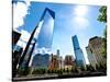 One World Trade Center (1WTC) and the 9/11 Memorial, Manhattan, New York-Philippe Hugonnard-Stretched Canvas