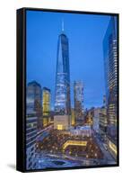 One World Trade Center and 911 Memorial, Lower Manhattan, New York City, New York, USA-Jon Arnold-Framed Stretched Canvas