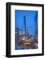 One World Trade Center and 911 Memorial, Lower Manhattan, New York City, New York, USA-Jon Arnold-Framed Premium Photographic Print