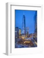 One World Trade Center and 911 Memorial, Lower Manhattan, New York City, New York, USA-Jon Arnold-Framed Premium Photographic Print