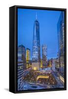 One World Trade Center and 911 Memorial, Lower Manhattan, New York City, New York, USA-Jon Arnold-Framed Stretched Canvas