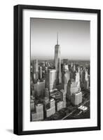 One World Trade Center and Lower Manhattan, New York City, New York, USA-Jon Arnold-Framed Premium Photographic Print