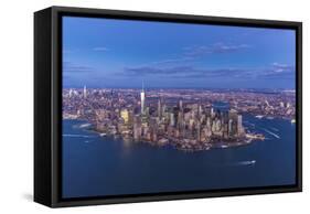 One World Trade Center and Lower Manhattan, New York City, New York, USA-Jon Arnold-Framed Stretched Canvas