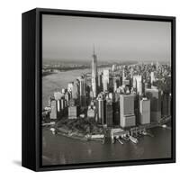 One World Trade Center and Lower Manhattan, New York City, New York, USA-Jon Arnold-Framed Stretched Canvas