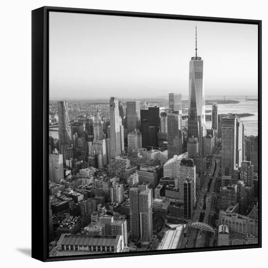 One World Trade Center and Lower Manhattan, New York City, New York, USA-Jon Arnold-Framed Stretched Canvas