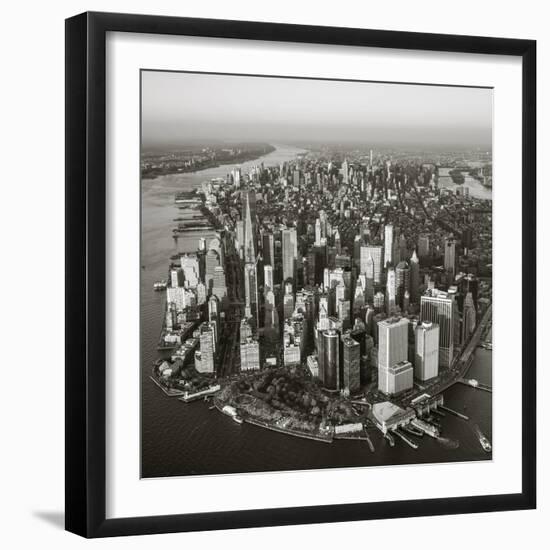 One World Trade Center and Lower Manhattan, New York City, New York, USA-Jon Arnold-Framed Premium Photographic Print