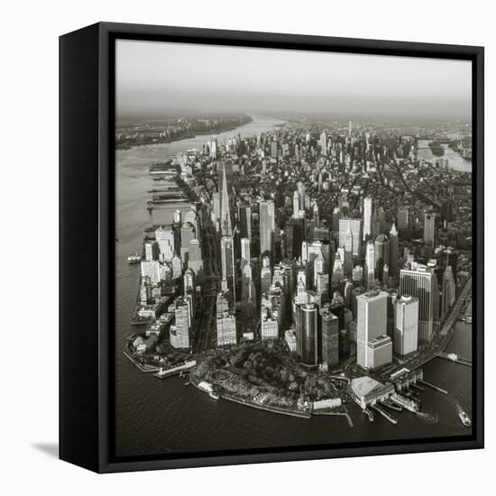 One World Trade Center and Lower Manhattan, New York City, New York, USA-Jon Arnold-Framed Stretched Canvas