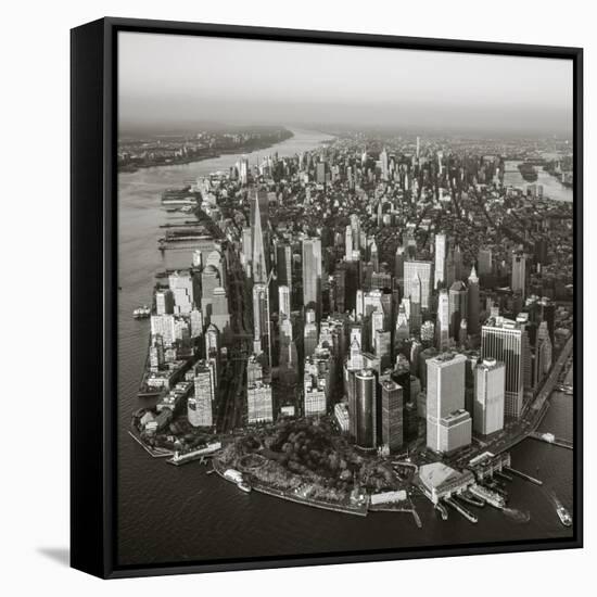 One World Trade Center and Lower Manhattan, New York City, New York, USA-Jon Arnold-Framed Stretched Canvas