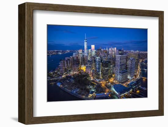 One World Trade Center and Lower Manhattan, New York City, New York, USA-Jon Arnold-Framed Photographic Print