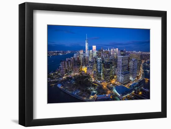 One World Trade Center and Lower Manhattan, New York City, New York, USA-Jon Arnold-Framed Photographic Print