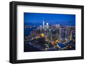 One World Trade Center and Lower Manhattan, New York City, New York, USA-Jon Arnold-Framed Photographic Print