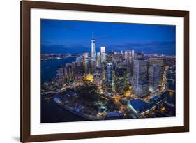 One World Trade Center and Lower Manhattan, New York City, New York, USA-Jon Arnold-Framed Photographic Print