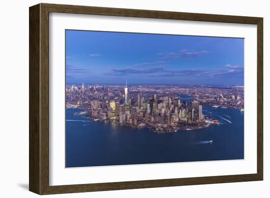 One World Trade Center and Lower Manhattan, New York City, New York, USA-Jon Arnold-Framed Photographic Print