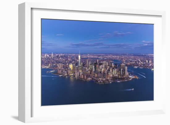 One World Trade Center and Lower Manhattan, New York City, New York, USA-Jon Arnold-Framed Photographic Print