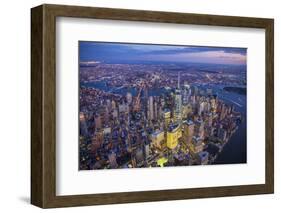 One World Trade Center and Lower Manhattan, New York City, New York, USA-Jon Arnold-Framed Photographic Print