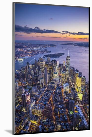 One World Trade Center and Lower Manhattan, New York City, New York, USA-Jon Arnold-Mounted Photographic Print