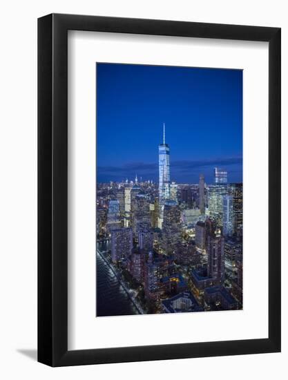 One World Trade Center and Lower Manhattan, New York City, New York, USA-Jon Arnold-Framed Photographic Print