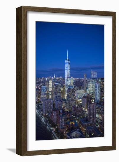 One World Trade Center and Lower Manhattan, New York City, New York, USA-Jon Arnold-Framed Photographic Print