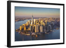 One World Trade Center and Lower Manhattan, New York City, New York, USA-Jon Arnold-Framed Photographic Print