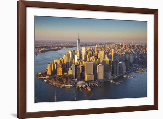 One World Trade Center and Lower Manhattan, New York City, New York, USA-Jon Arnold-Framed Photographic Print