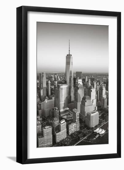 One World Trade Center and Lower Manhattan, New York City, New York, USA-Jon Arnold-Framed Photographic Print